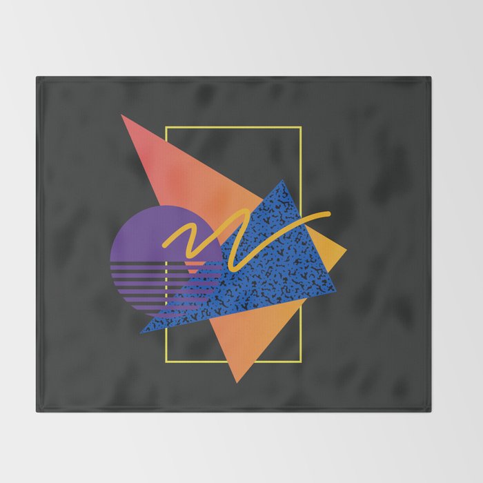 Memphis pattern 113 - 80s / 90s Retro Throw Blanket Gallery Image 2