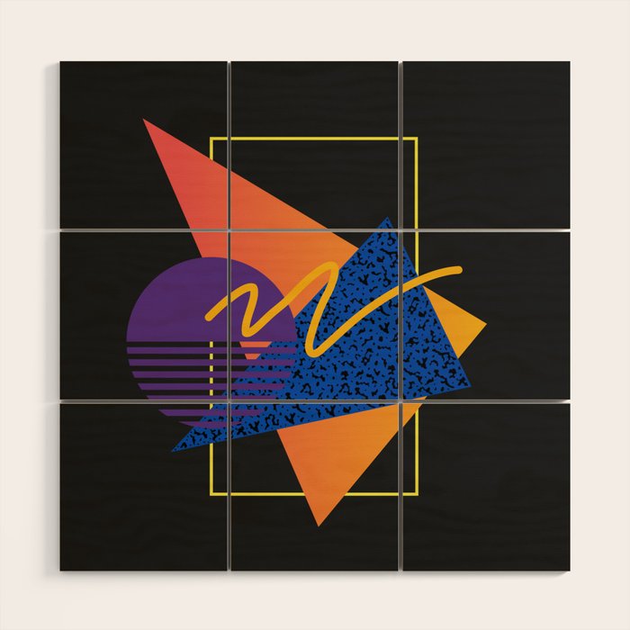 Memphis pattern 113 - 80s / 90s Retro Wood Wall Art Gallery Image 1