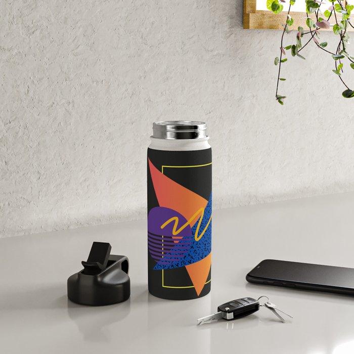 Memphis pattern 113 - 80s / 90s Retro Water Bottle Gallery Image 4