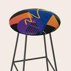 Memphis pattern 113 - 80s / 90s Retro Stool Gallery Image 2