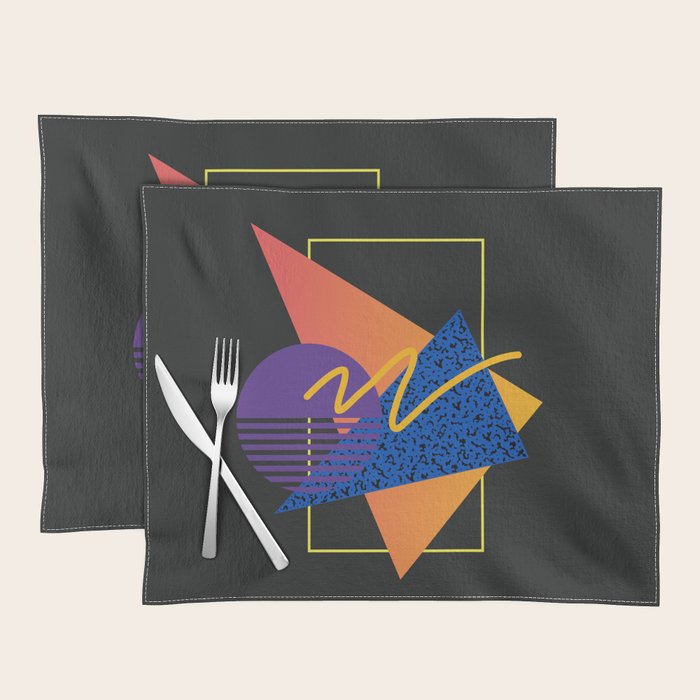Memphis pattern 113 - 80s / 90s Retro Placemat Gallery Image 1
