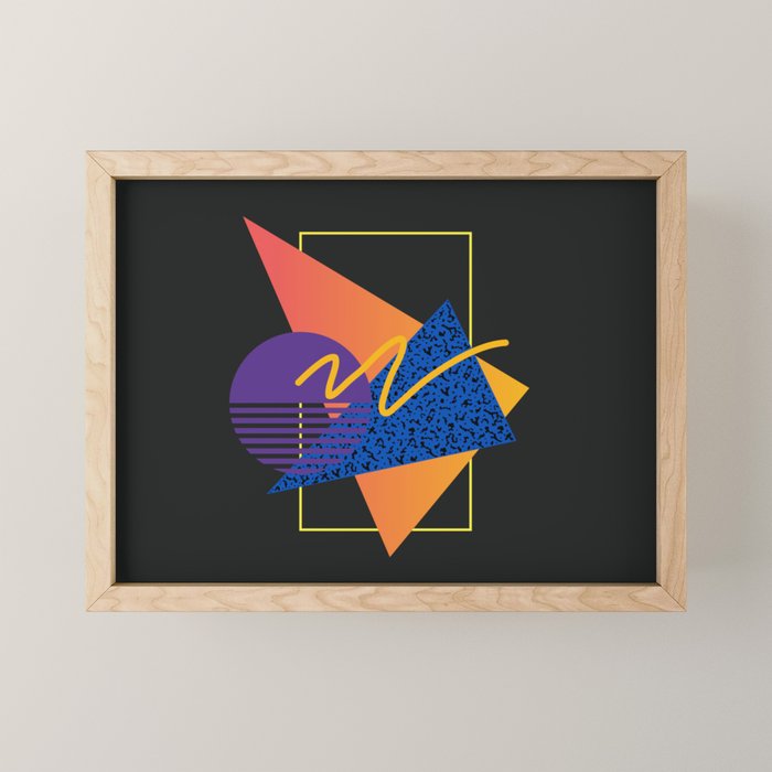 Memphis pattern 113 - 80s / 90s Retro Mini Art Print Gallery Image 1