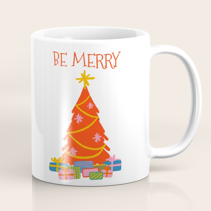 Be Merry Cute and Colorful Christmas Coffee Mug Gallery Image 1