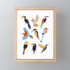 Tropical Jungle Birds Mini Art Print Gallery Image 1