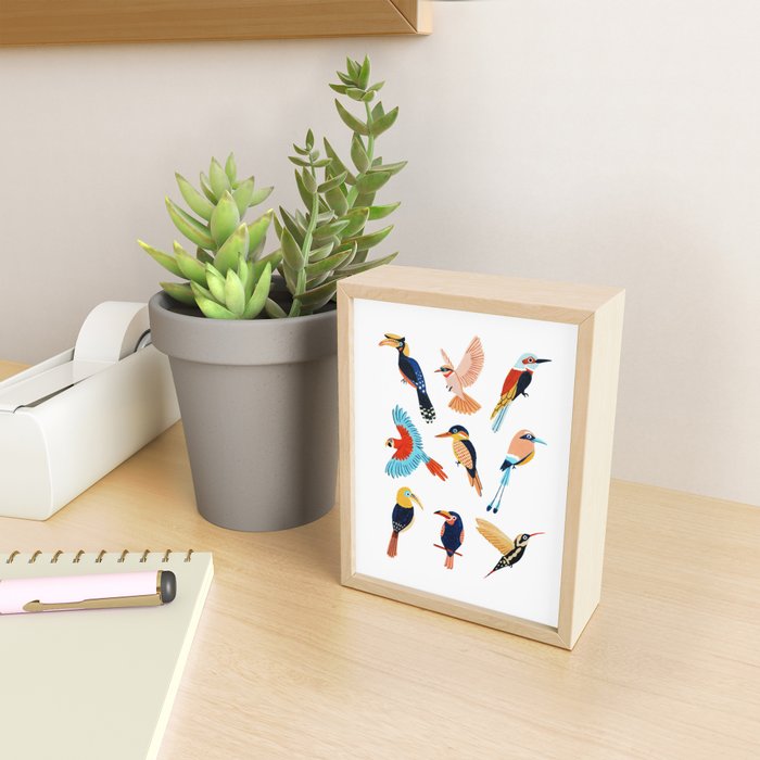 Tropical Jungle Birds Mini Art Print Gallery Image 2