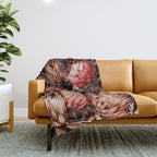 Protea Garden Night Throw Blanket Gallery Image 1