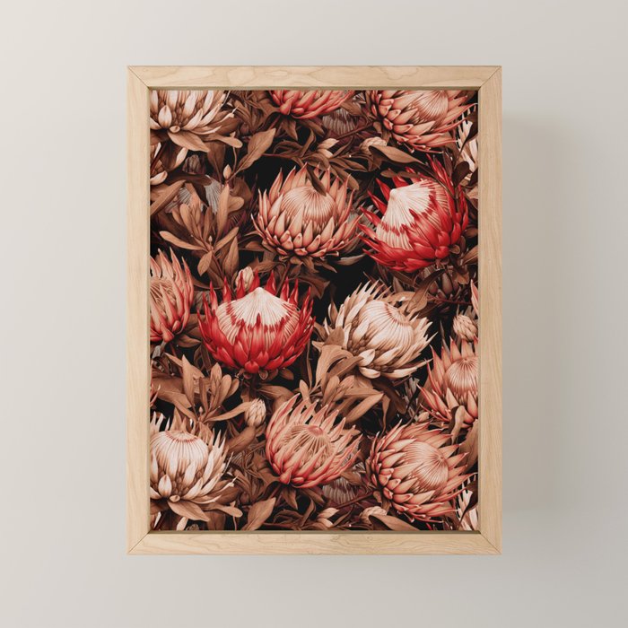 Protea Garden Night Mini Art Print Gallery Image 1