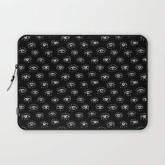 Evil Eye - Black and White Laptop Sleeve Gallery Image 1
