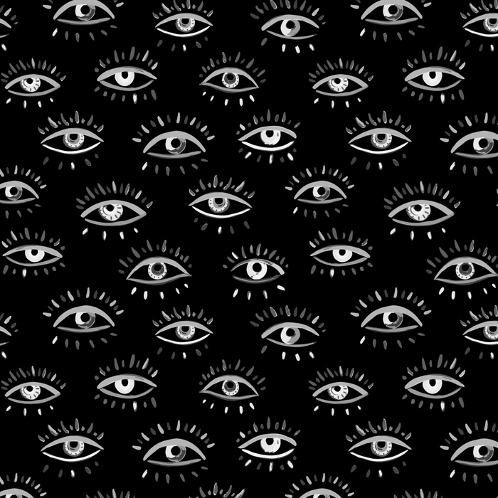 Evil Eye - Black and White Coffee Mug Gallery Image 2