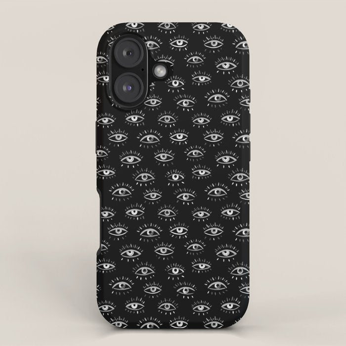Evil Eye - Black and White iPhone Case Gallery Image 1