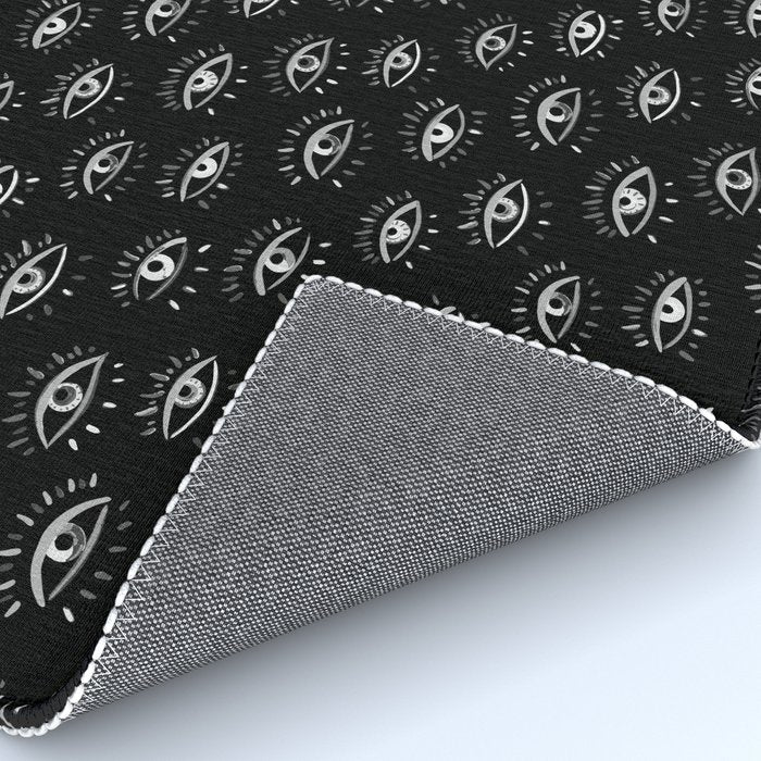 Evil Eye - Black and White Rug Gallery Image 4