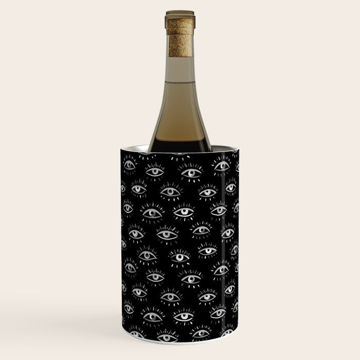 Evil Eye - Black and White Wine Chiller Gallery Image 2