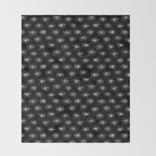 Evil Eye - Black and White Throw Blanket Gallery Image 2
