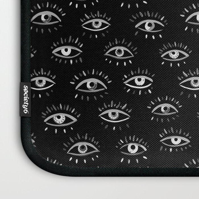 Evil Eye - Black and White Laptop Sleeve Gallery Image 3