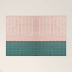 N28 - Anthropologie Traditional Moroccan Style Pink Texture Welcome Mat Gallery Image 1