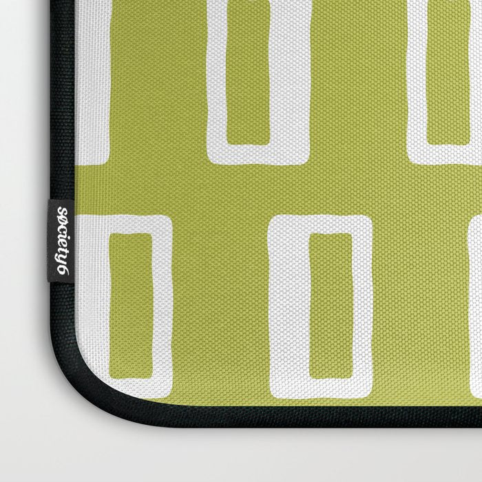 Chad Pattern Chartreuse 22 Laptop Sleeve Gallery Image 3