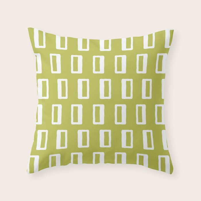 Chad Pattern Chartreuse 22 Throw Pillow Gallery Image 6