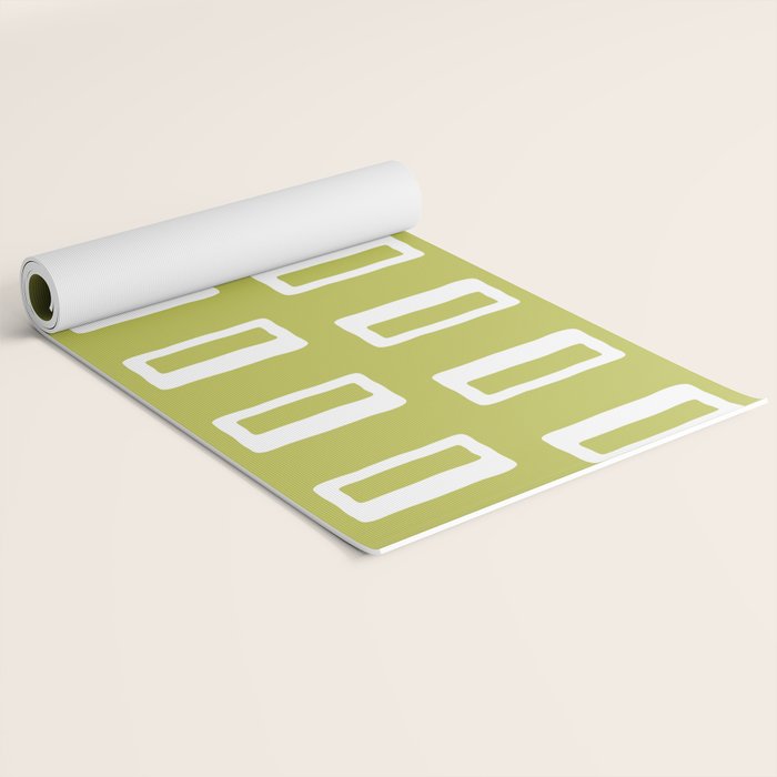 Chad Pattern Chartreuse 22 Yoga Mat Gallery Image 2