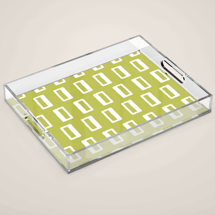 Chad Pattern Chartreuse 22 Acrylic Tray Gallery Image 1