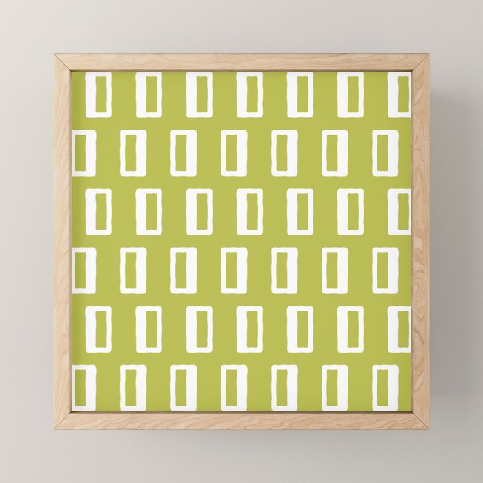 Chad Pattern Chartreuse 22 Mini Art Print Gallery Image 1