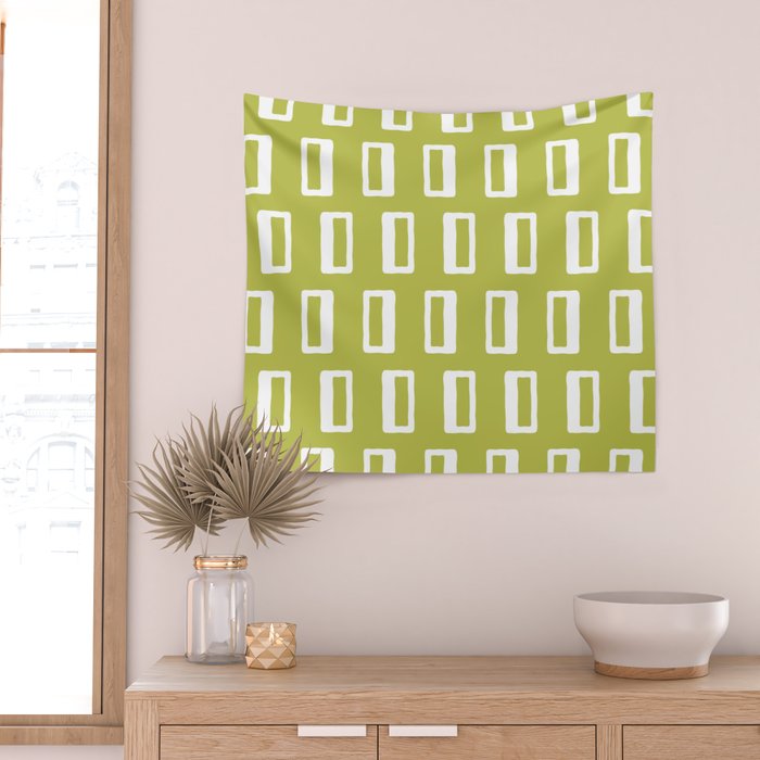 Chad Pattern Chartreuse 22 Wall Tapestry Gallery Image 2