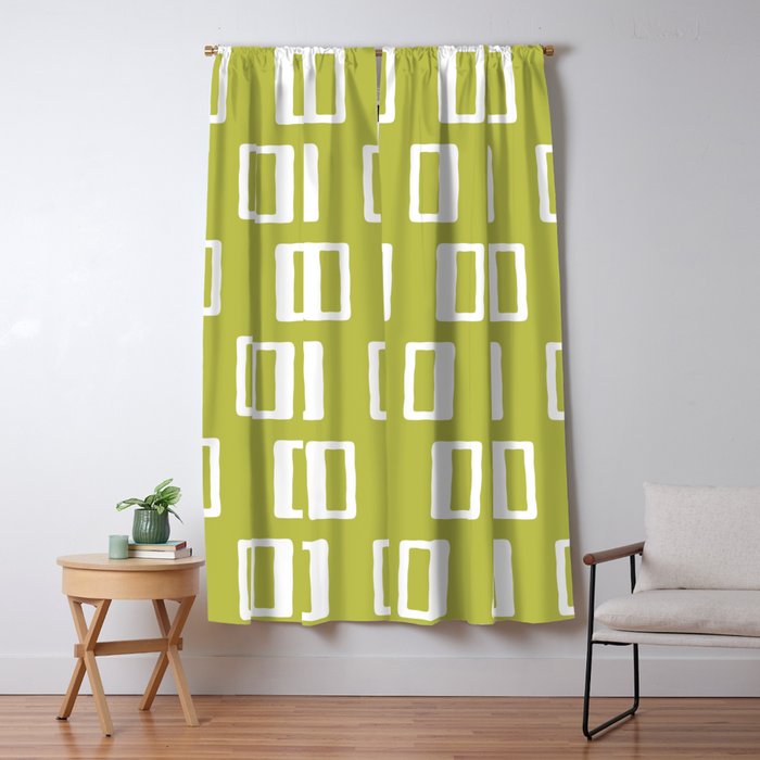 Chad Pattern Chartreuse 22 Window Curtain Gallery Image 1