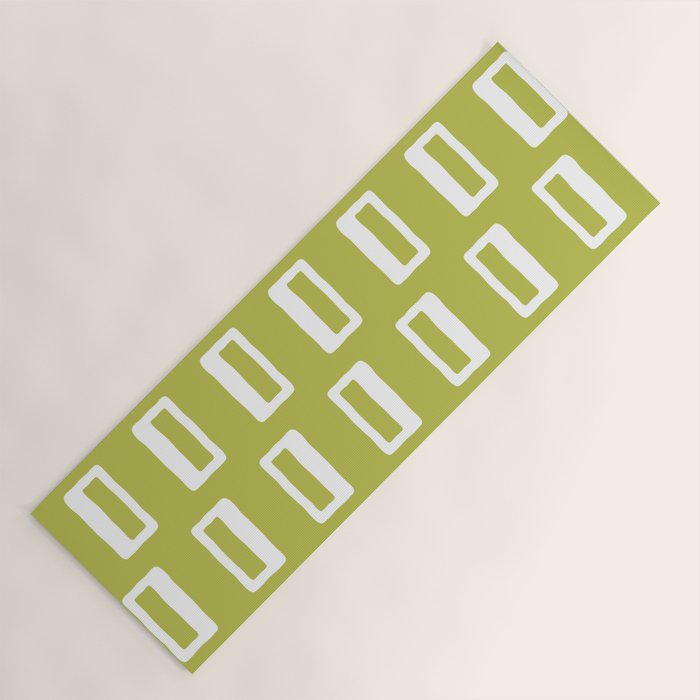 Chad Pattern Chartreuse 22 Yoga Mat Gallery Image 1