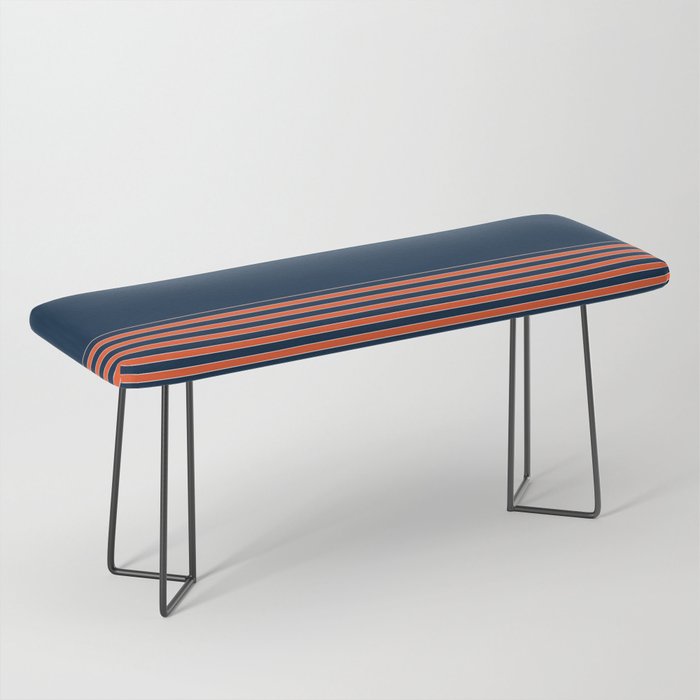 Minimal Indigo Orange Lines Bench Gallery Image 1