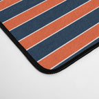 Minimal Indigo Orange Lines Desk Mat Gallery Image 4