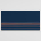 Minimal Indigo Orange Lines Desk Mat Gallery Image 3