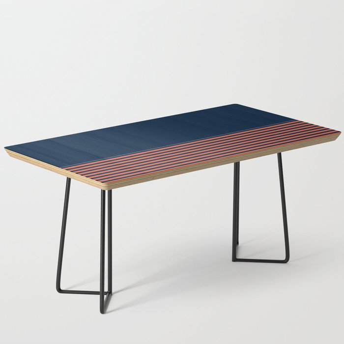 Minimal Indigo Orange Lines Coffee Table Gallery Image 1