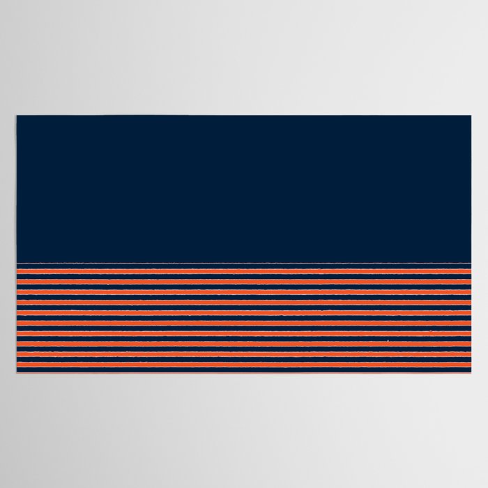 Minimal Indigo Orange Lines Tablecloth Gallery Image 2