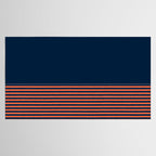 Minimal Indigo Orange Lines Tablecloth Gallery Image 2