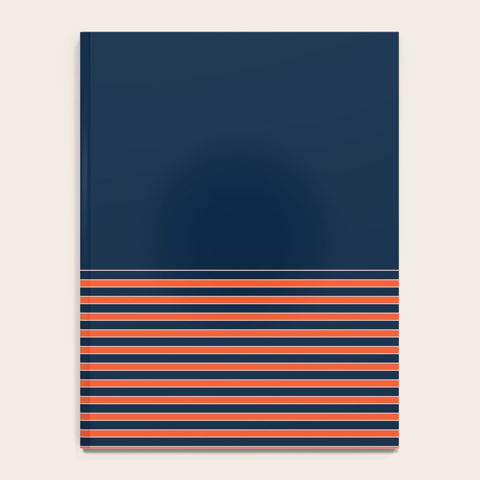 Minimal Indigo Orange Lines Notebook Gallery Image 4