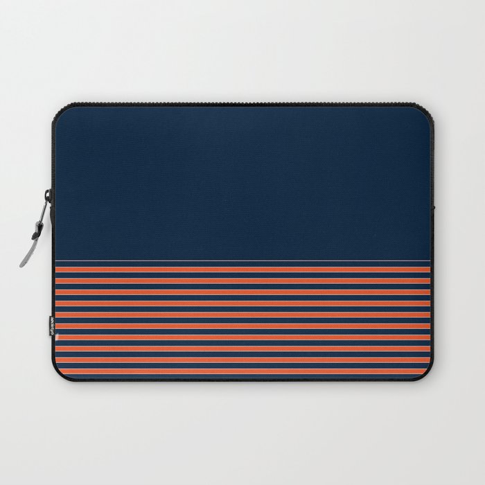 Minimal Indigo Orange Lines Laptop Sleeve Gallery Image 1
