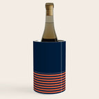 Minimal Indigo Orange Lines Wine Chiller Gallery Image 1
