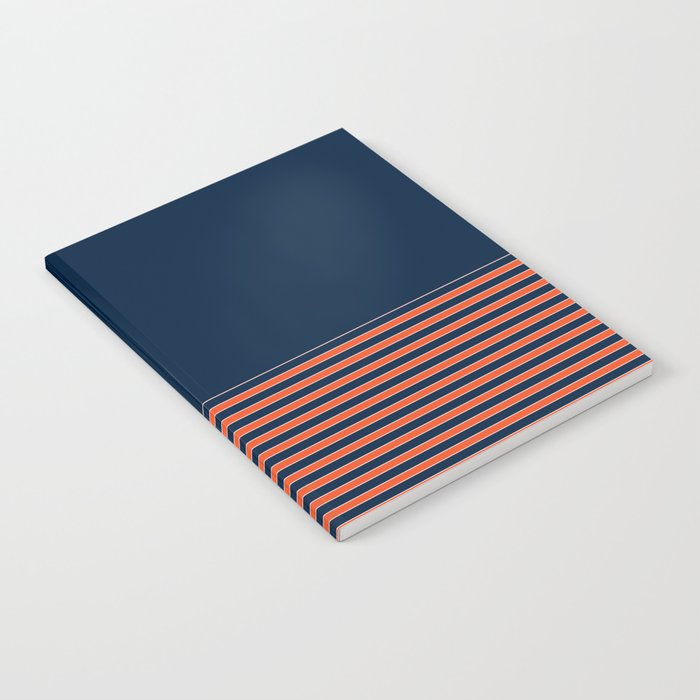 Minimal Indigo Orange Lines Notebook Gallery Image 2