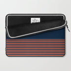 Minimal Indigo Orange Lines Laptop Sleeve Gallery Image 2