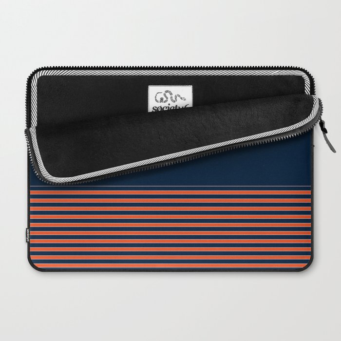 Minimal Indigo Orange Lines Laptop Sleeve Gallery Image 2