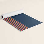 Minimal Indigo Orange Lines Yoga Mat Gallery Image 2