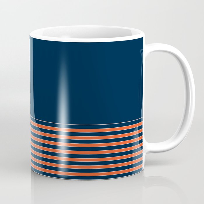 Minimal Indigo Orange Lines Coffee Mug Gallery Image 1