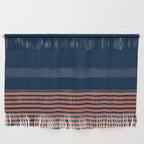 Minimal Indigo Orange Lines Wall Hanging Gallery Image 1
