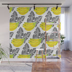 Banana Bunch - Yellow & Black Palette Wall Mural Gallery Image 1