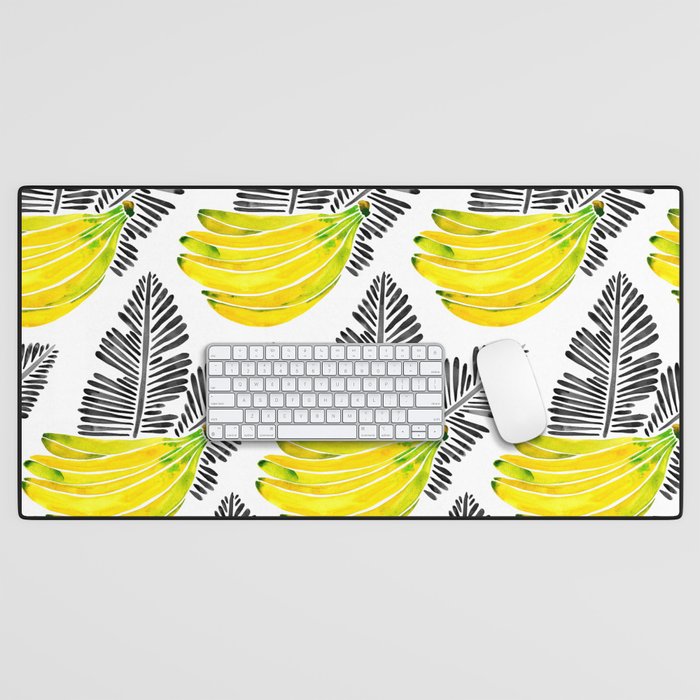 Banana Bunch - Yellow & Black Palette Desk Mat Gallery Image 1