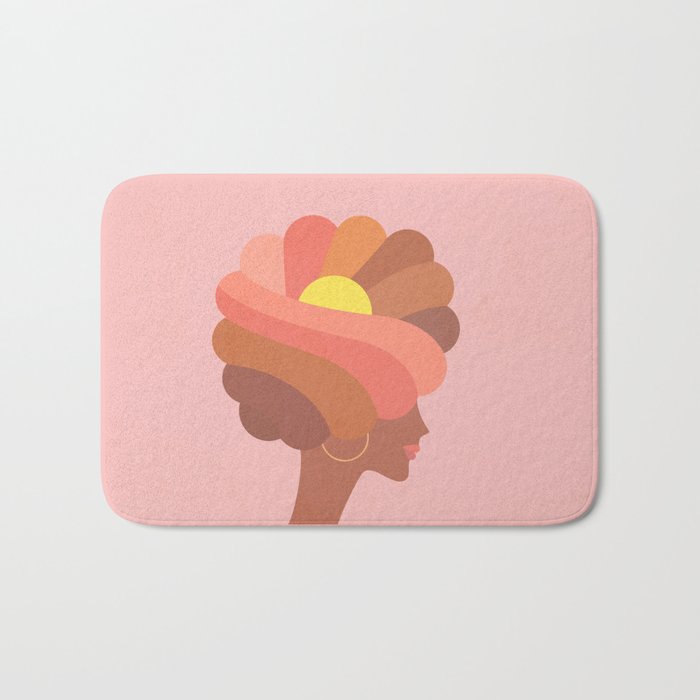 Full Bloom Girl Power Portrait Bath Mat Gallery Image 1