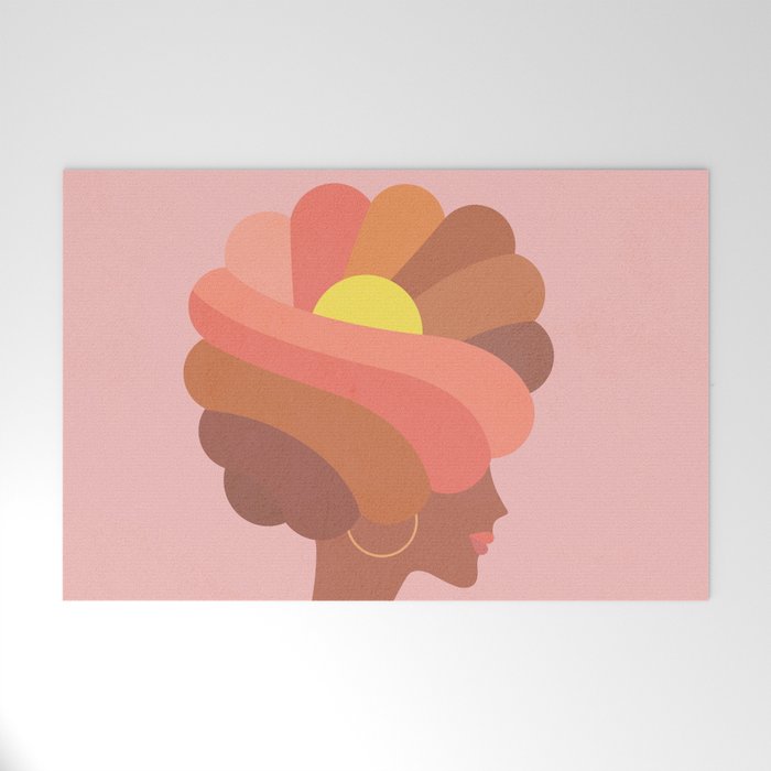 Full Bloom Girl Power Portrait Welcome Mat Gallery Image 1