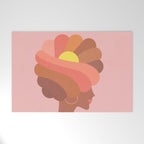 Full Bloom Girl Power Portrait Welcome Mat Gallery Image 1