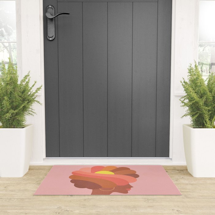Full Bloom Girl Power Portrait Welcome Mat Gallery Image 3