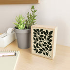 leaves black and white Mini Art Print Gallery Image 2