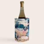 Sweetly: a bohemian, abstract work on paper in blue, pink, white, and gold Wine Chiller Gallery Image 3